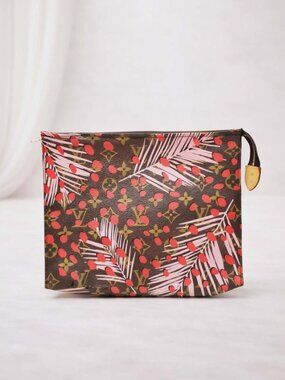 Authentic Louis Vuitton Monogram Jungle Print Pouch Cosmetic Clutch LV